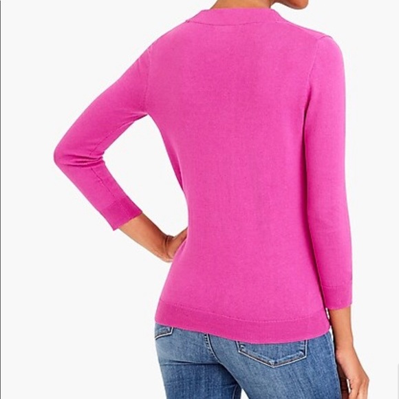 SOLD J.crew 👚 Bow v-neck sweater - Picture 3 of 4